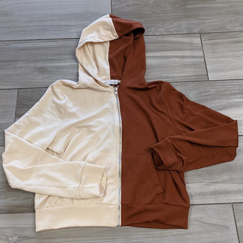Sweet Rain Cropped Zip Hoodie